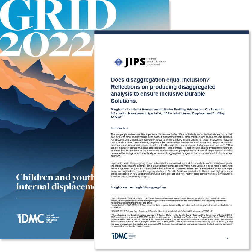 Does Disaggregation Equal Inclusion? Reflections on Producing Disaggregated Analysis for Inclusive Durable Solutions (JIPS, GRID2022)